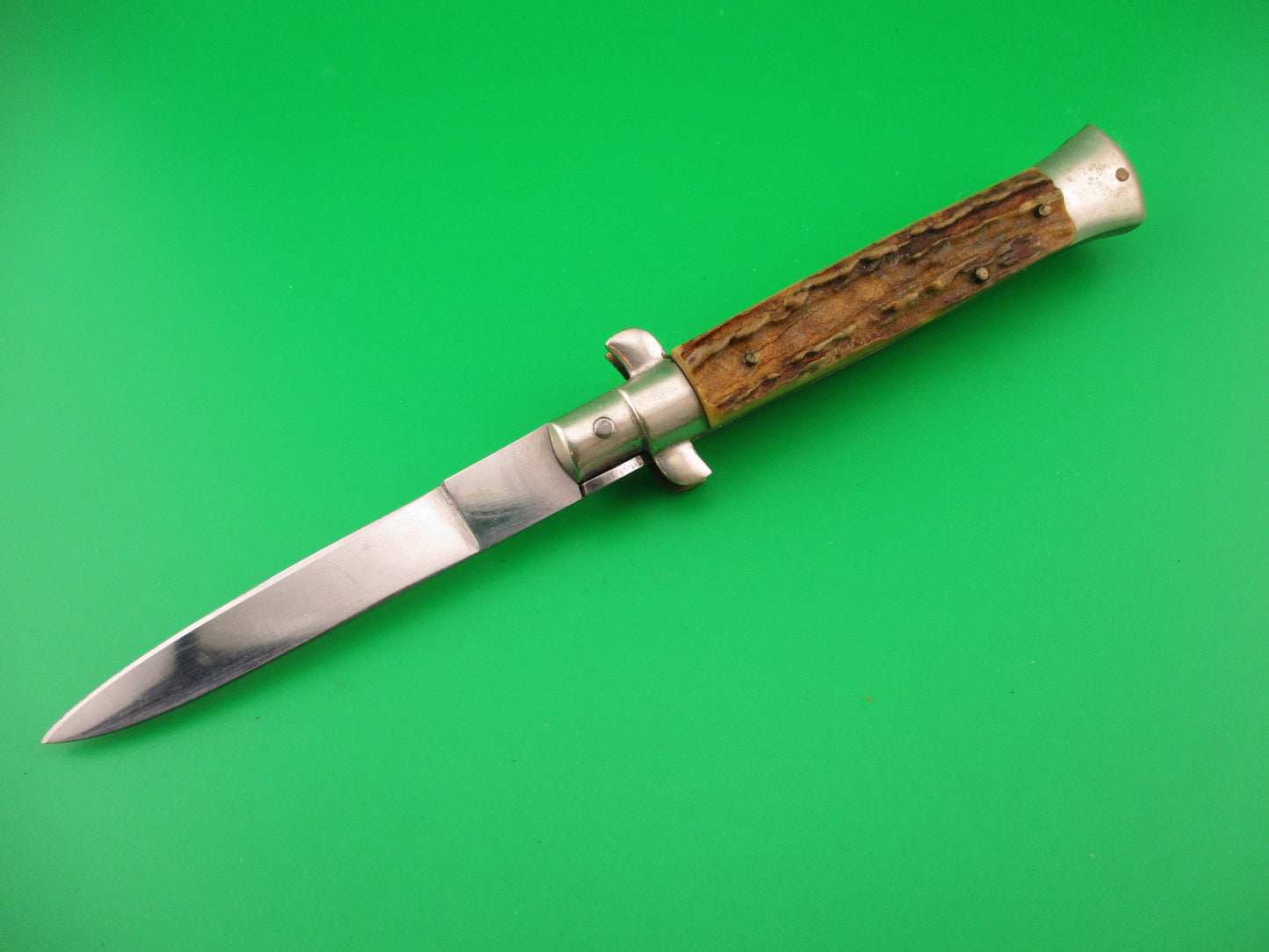 Rostfrei IMPORT 20cm Italian Stag transitional vintage 1960s automatic knife