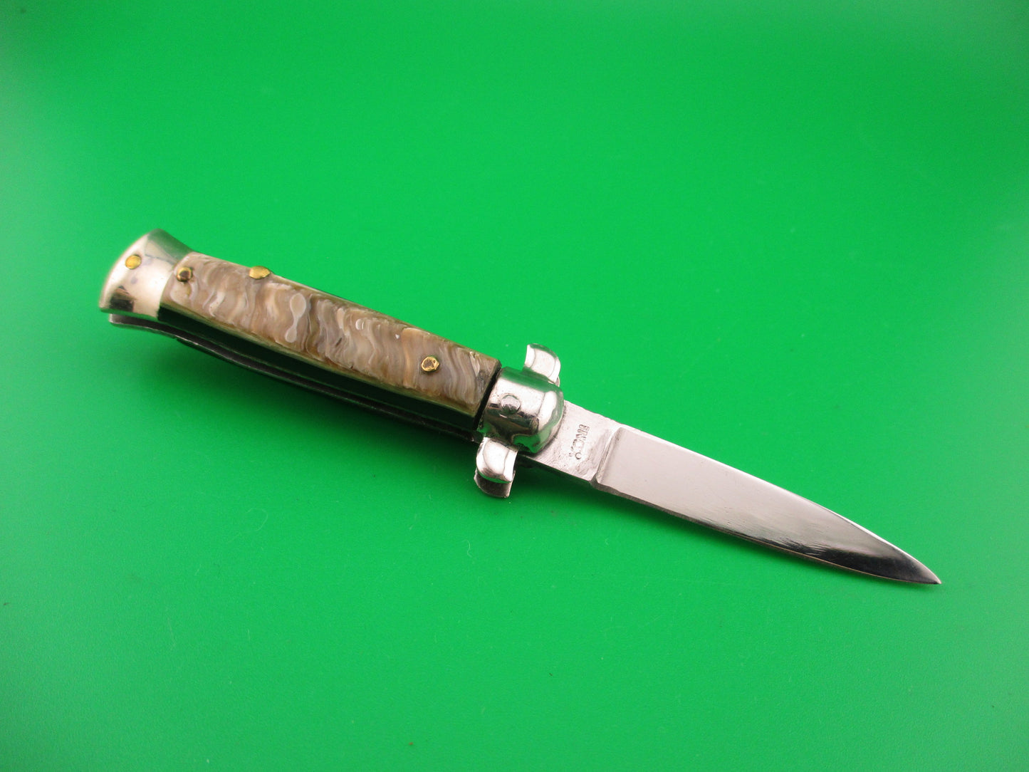 RARE INOX 12cm Italian Derby Totem BoBc vintage 1960s automatic knife
