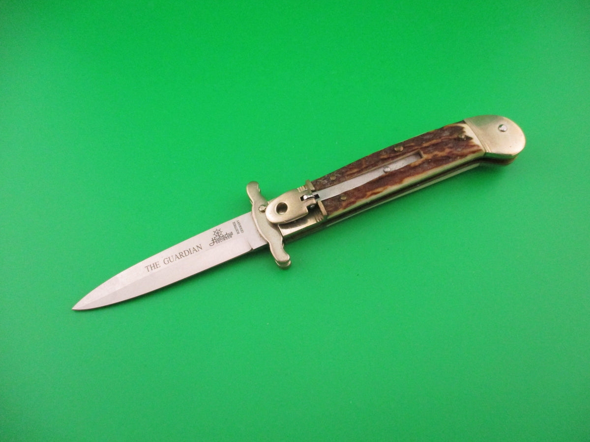 Hubertus SOLINGEN 10cm (closed) German Guardian Stag automatic knife