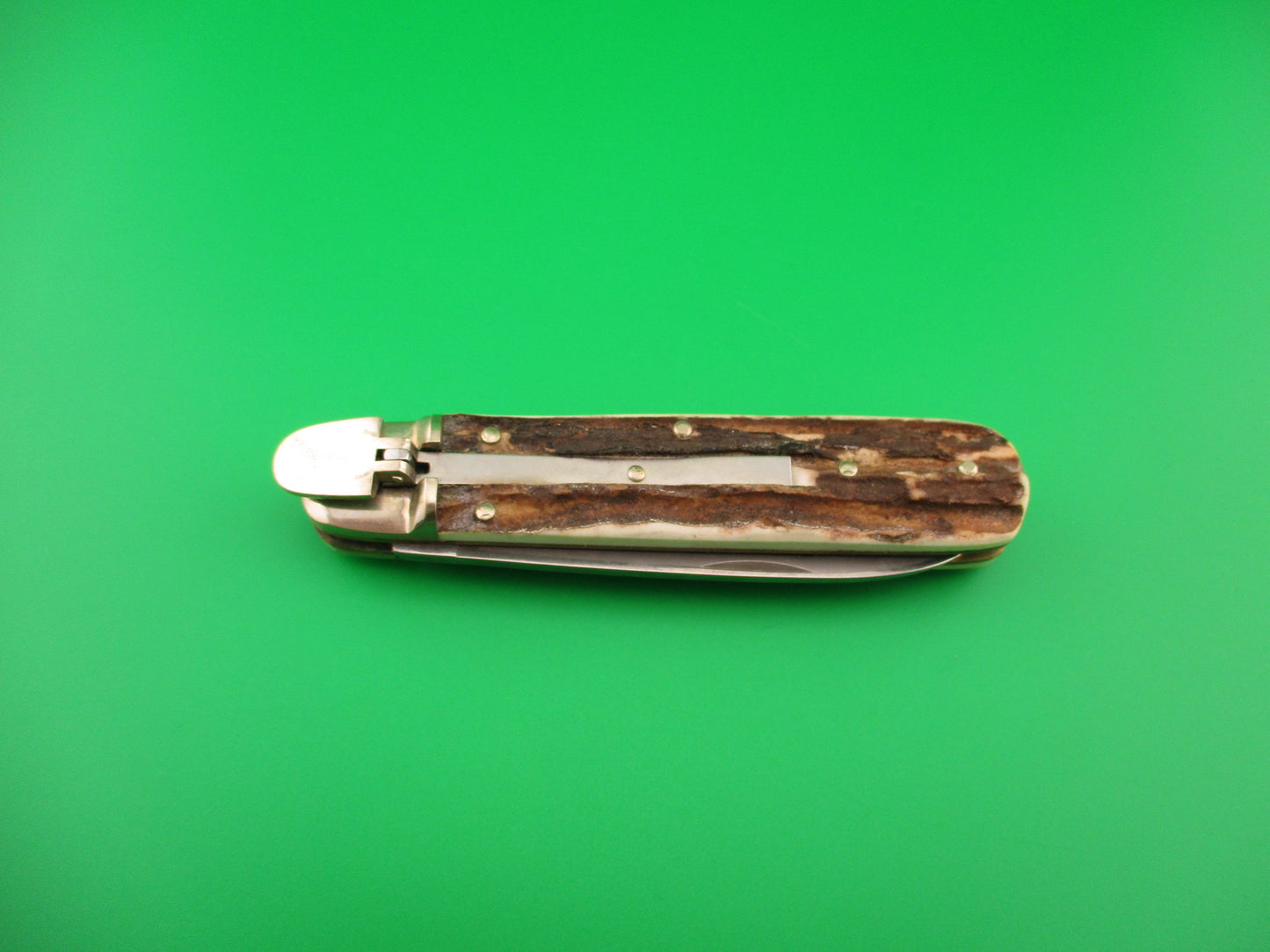 z BOKER TREE BRAND 715 German Lever Stag Classic automatic knife