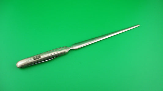 RARE Antique Flylock Small Letter Opener White Gold 2 7/8" automatic knife