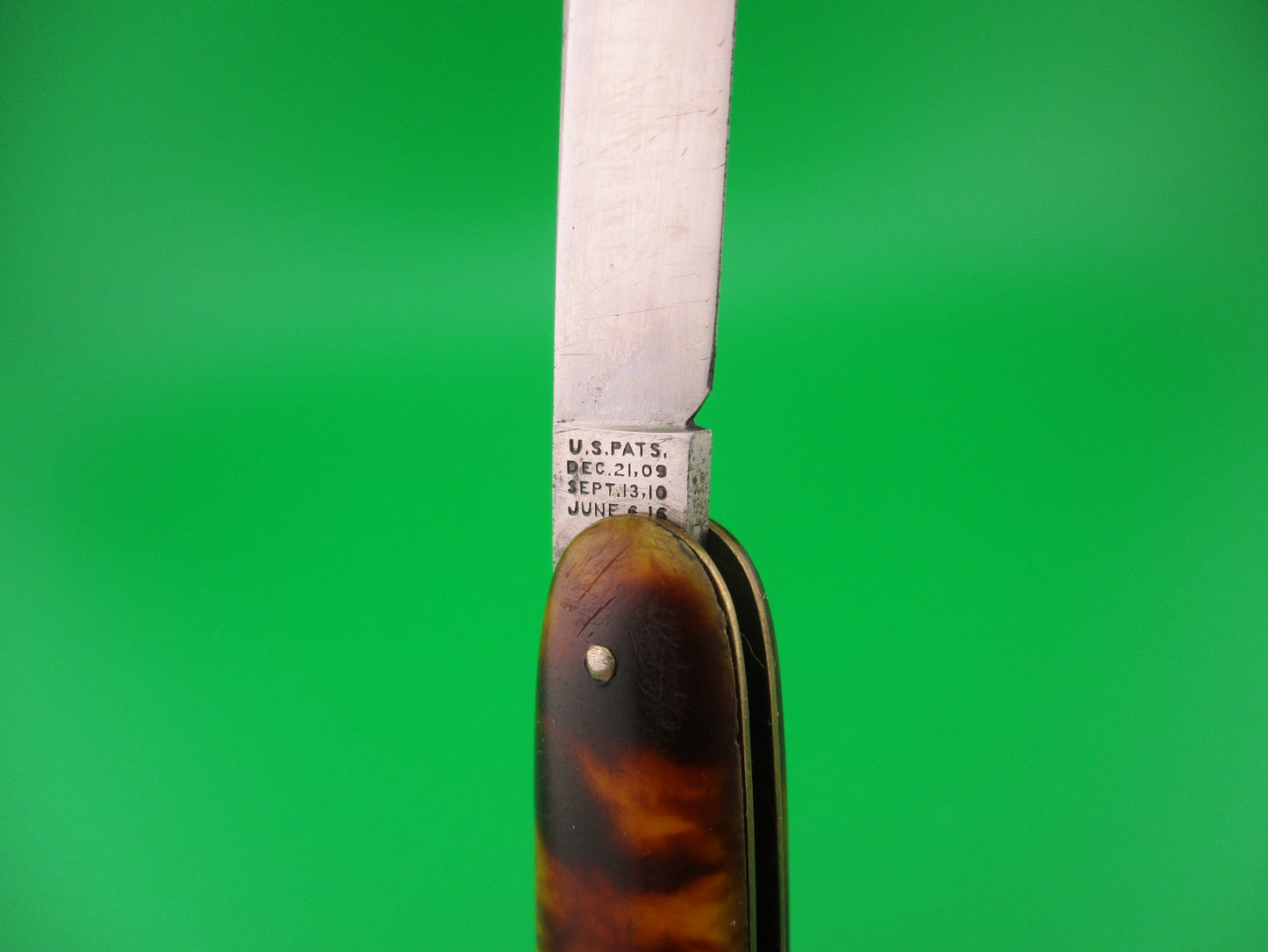 SCHRADE CUT CO 3 3/8" Cigar Jack Tortoise vintage automatic knife 1404 3/4S