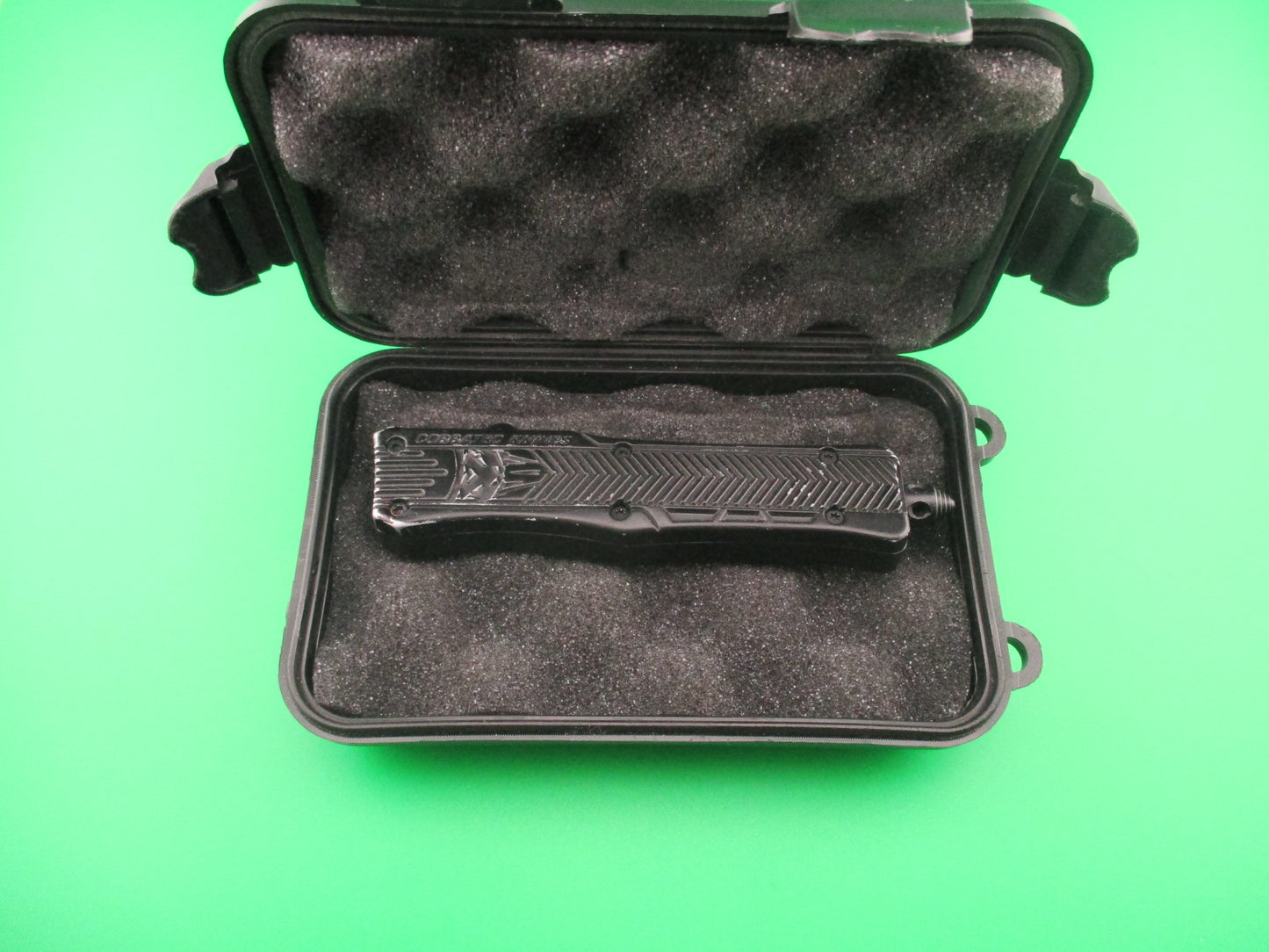 Cobratech CTK-1 SBCTK-1SDNS 7 inch Black Drop point OTF DA automatic knife