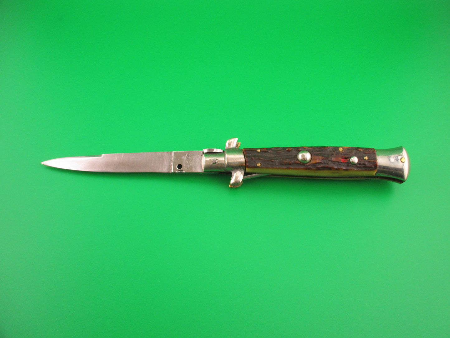C JUL HERBERTZ IMPORT 20cm Italian Transitional Stag Red Dot automatic knife