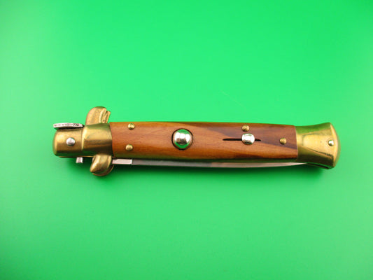 AB STILETTO ITALY 23cm Italian Dagger Olive Wood scales vintage switchblade knife