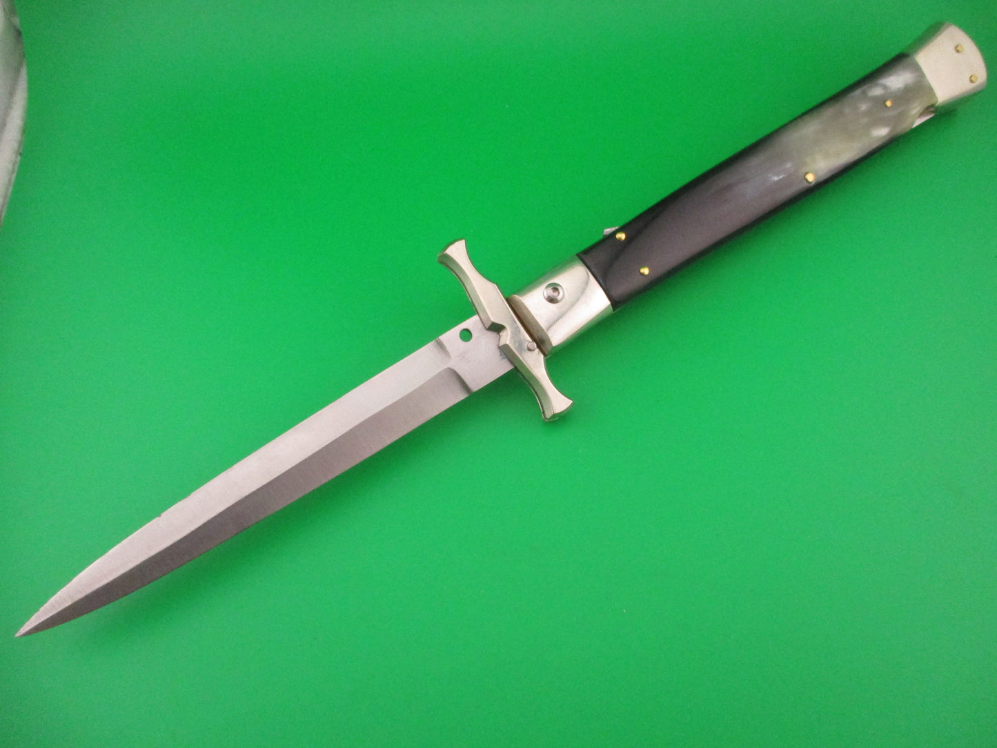 Renzo Pascotto 33cm Italian BATWING swing guard Dagger Horn Automatic knife