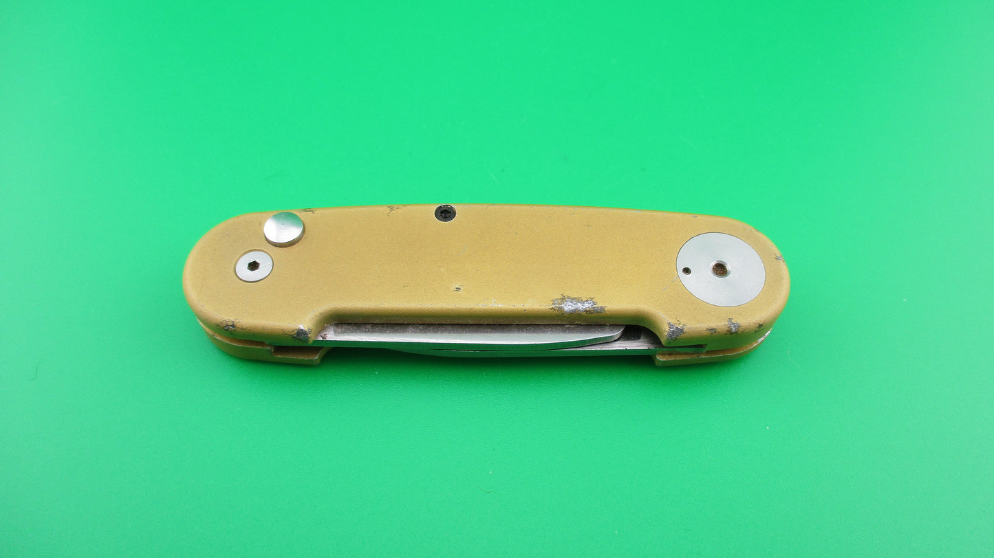 SWAT 18cm Gold Aluminum double Coilspring automatic knife