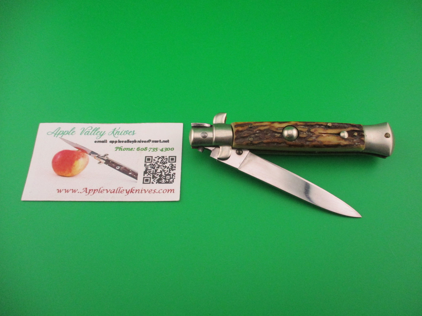 Rostfrei IMPORT 20cm Italian Stag transitional vintage 1960s automatic knife
