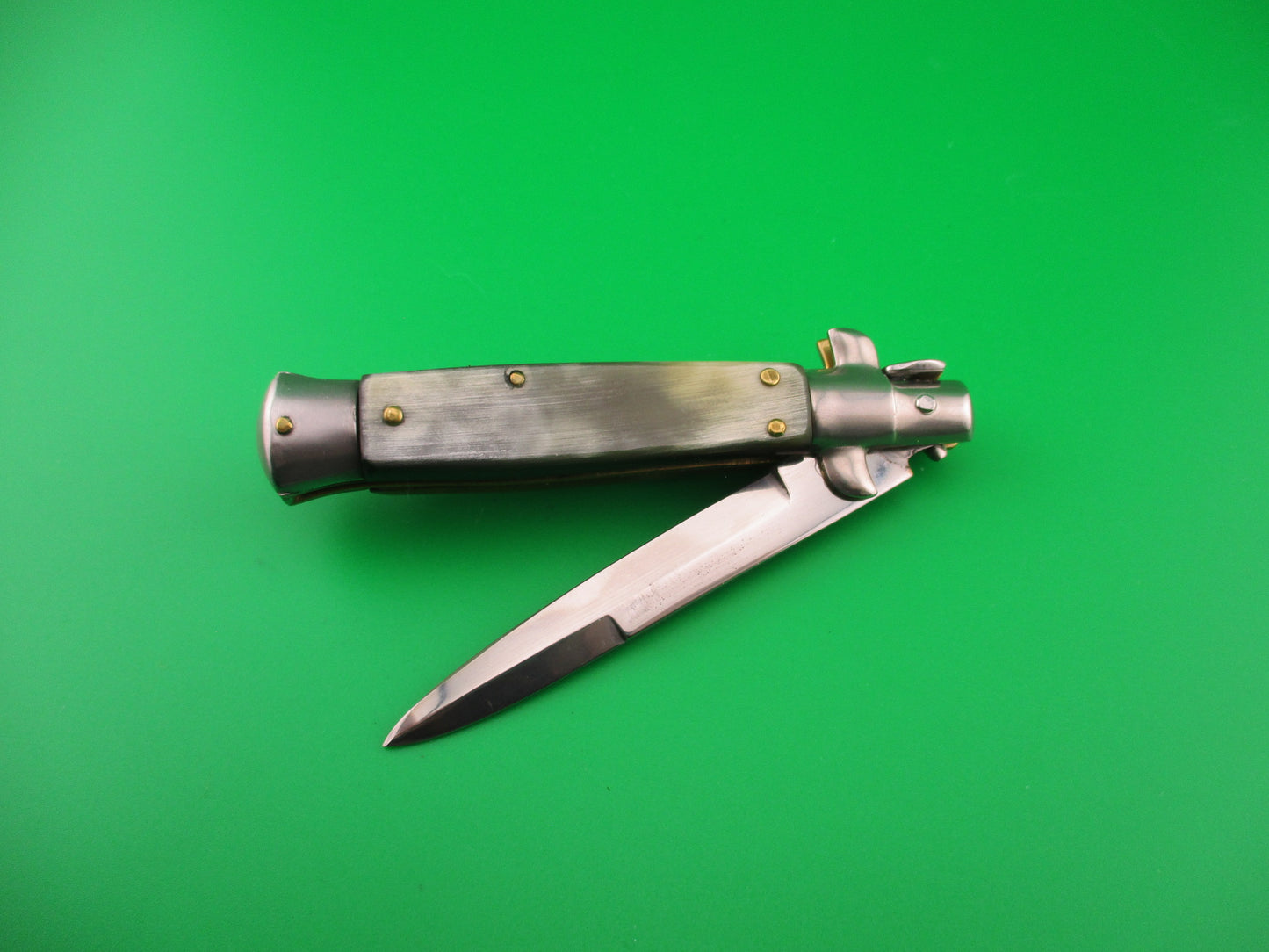 MANIAGO ITALY 18cm Italian Picklock Horn Stiletto automatic knife Red Dot