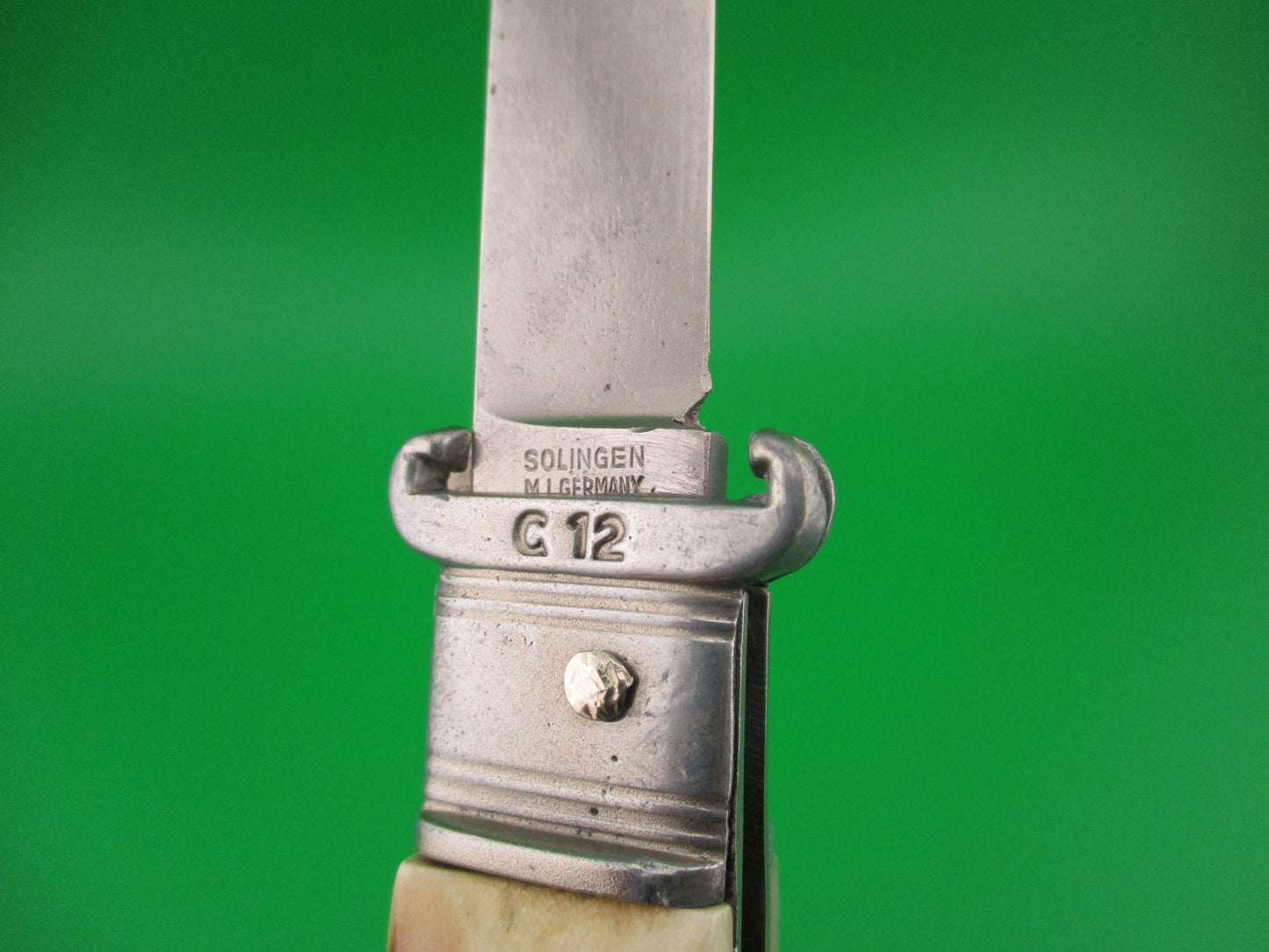 SOLINGEN GERMANY SPRINGER 20cm German Stag Shellpuller Lever automatic knife