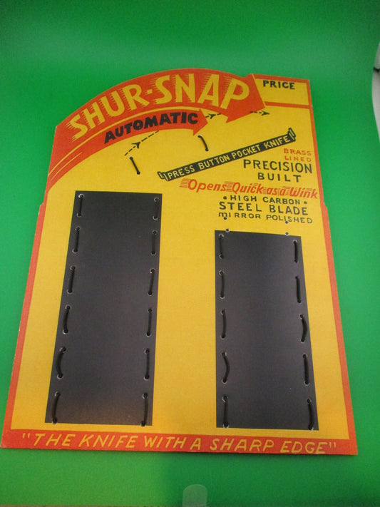 Colonial SHUR-SNAP Automatic Display Board Yellow reproduction limited production