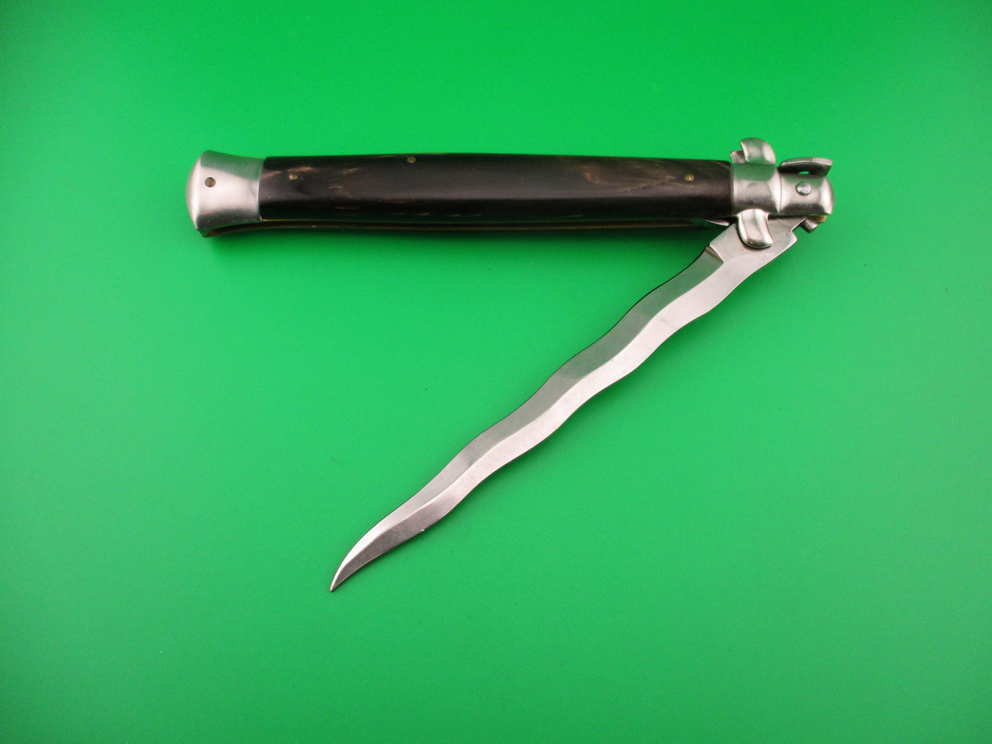 B Rostfrei Stiletto Siciliano 33cm Italian Kris Swivel bolster vintage automatic knife