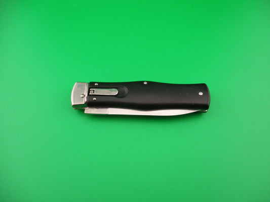 MIKOV STAINLESS 22cm CZECH REPUBLIC Lever release Black automatic knife