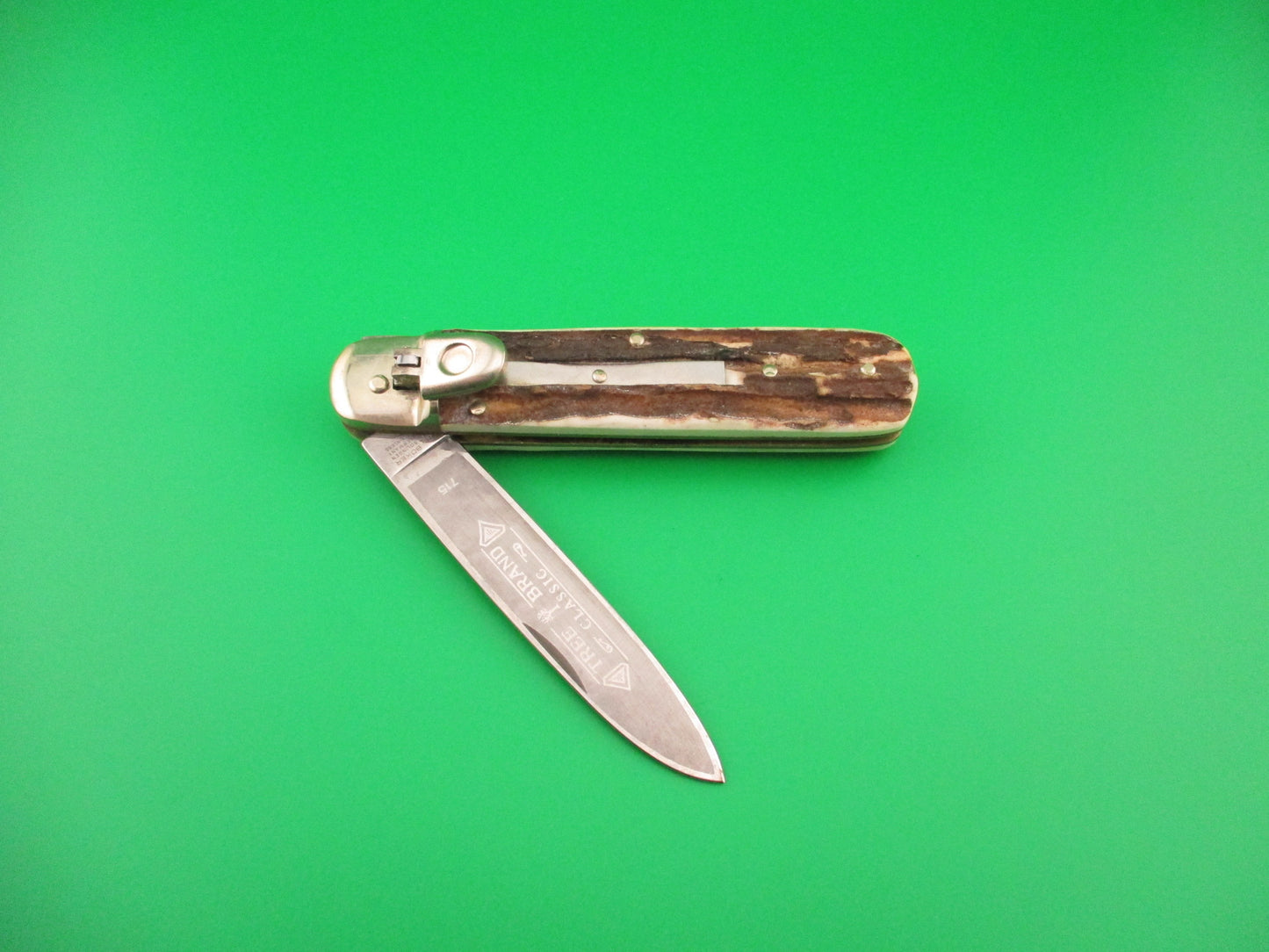 z BOKER TREE BRAND 715 German Lever Stag Classic automatic knife