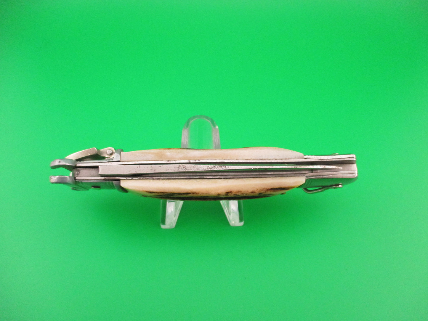 SOLINGEN GERMANY SPRINGER 20cm German Stag Shellpuller Lever automatic knife