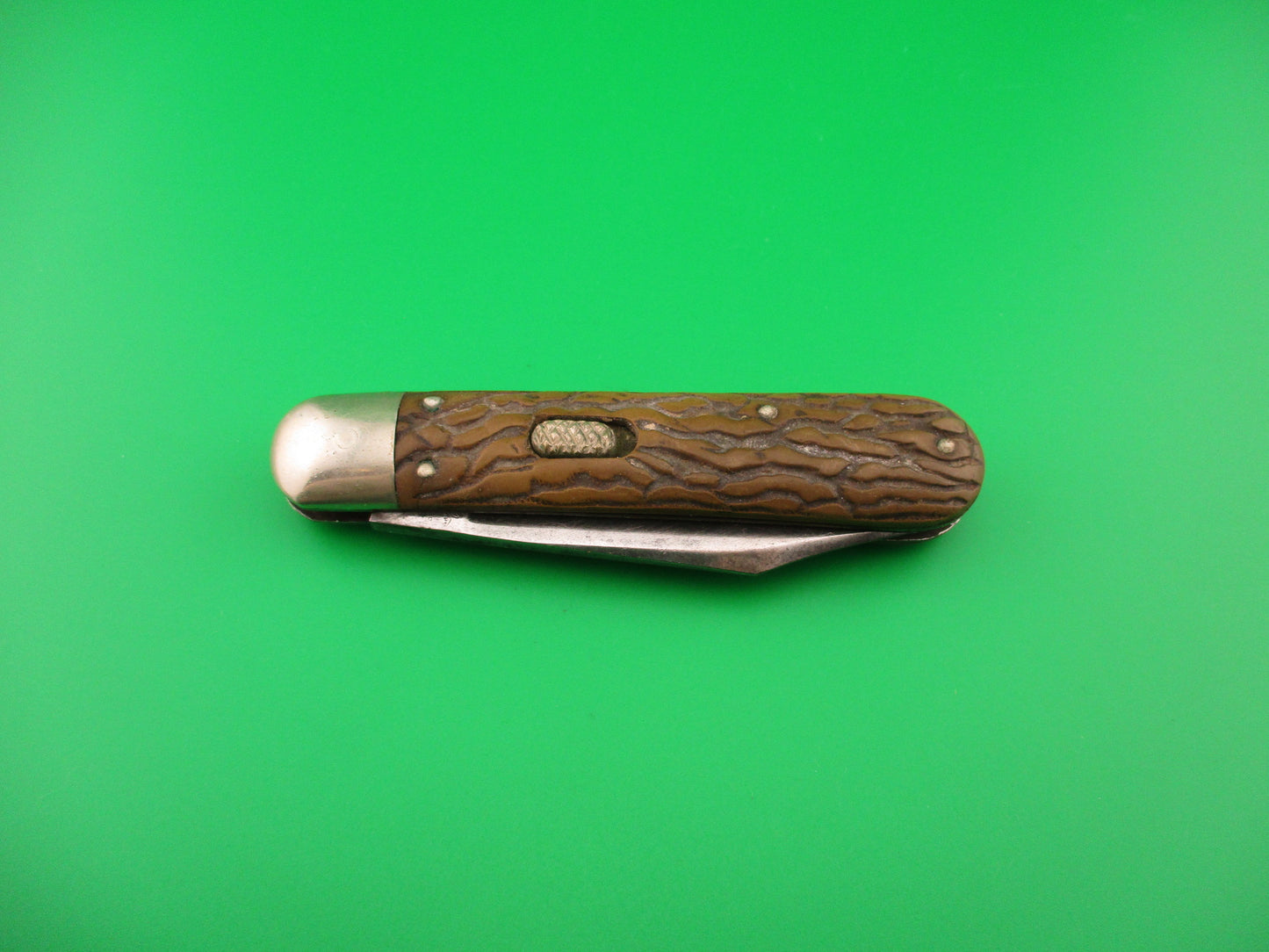 FLYLOCK #12000 Scout Clip blade Antique Automatic knife Brown