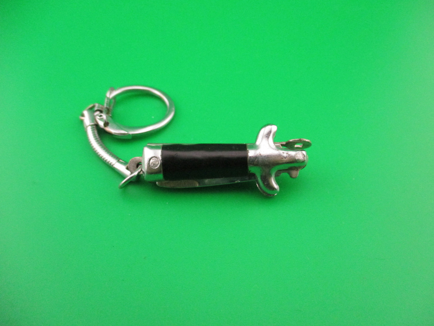 Bambi Keychain switchblade knife vintage plain black