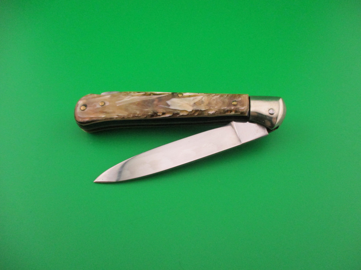 Rostfrei 20cm Italian Birds head Coffee & Cream lockback automatic knife