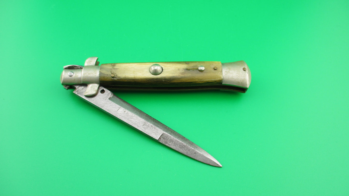 MADE IN ITALY 20cm Italian Picklock 1950s vintage automatic knife w bayonet blade