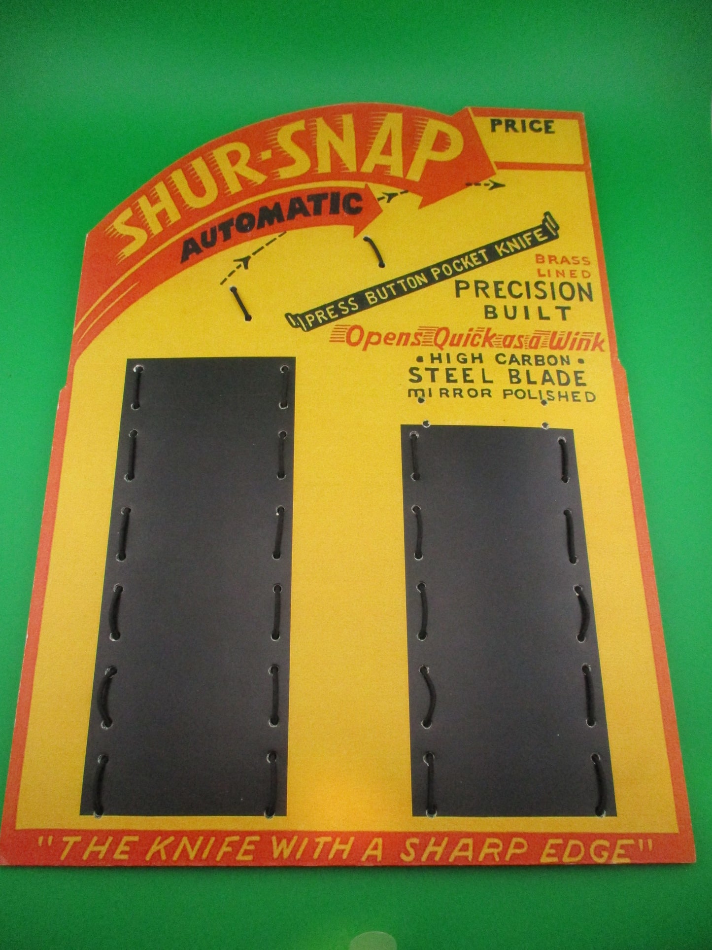 Colonial SHUR-SNAP Automatic Display Board Yellow reproduction limited production