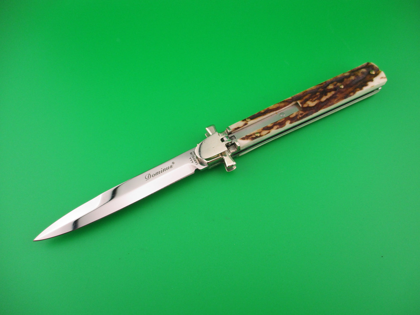 AGA CAMPOLIN Dominus 23cm Stag Lever automatic knife new in box