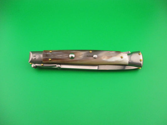 FRANK B ITALY 28cm Italian Swing Guard Bayonet Brazilian horn automatic knife