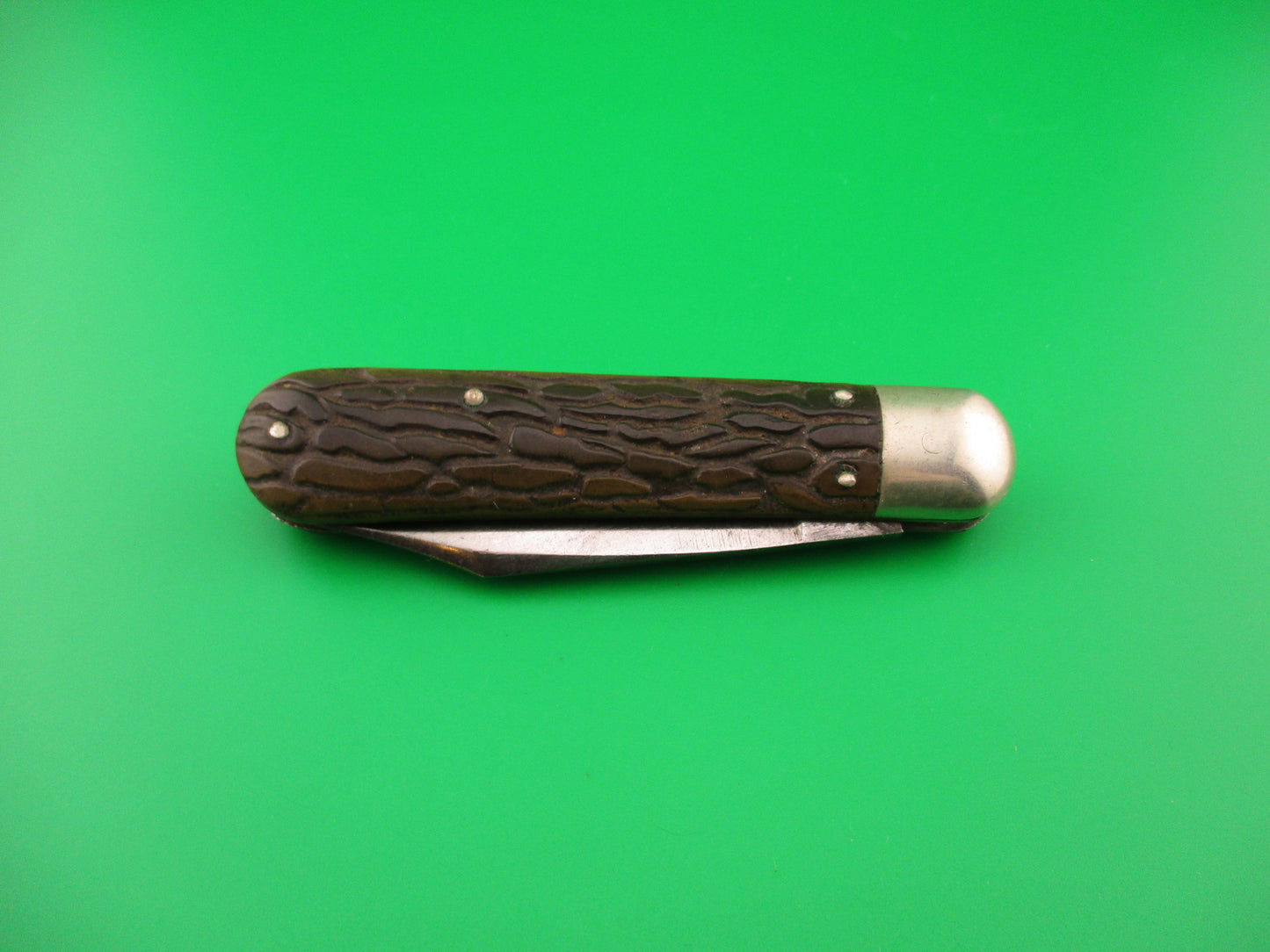 FLYLOCK #12000 Scout Clip blade Antique Automatic knife Brown