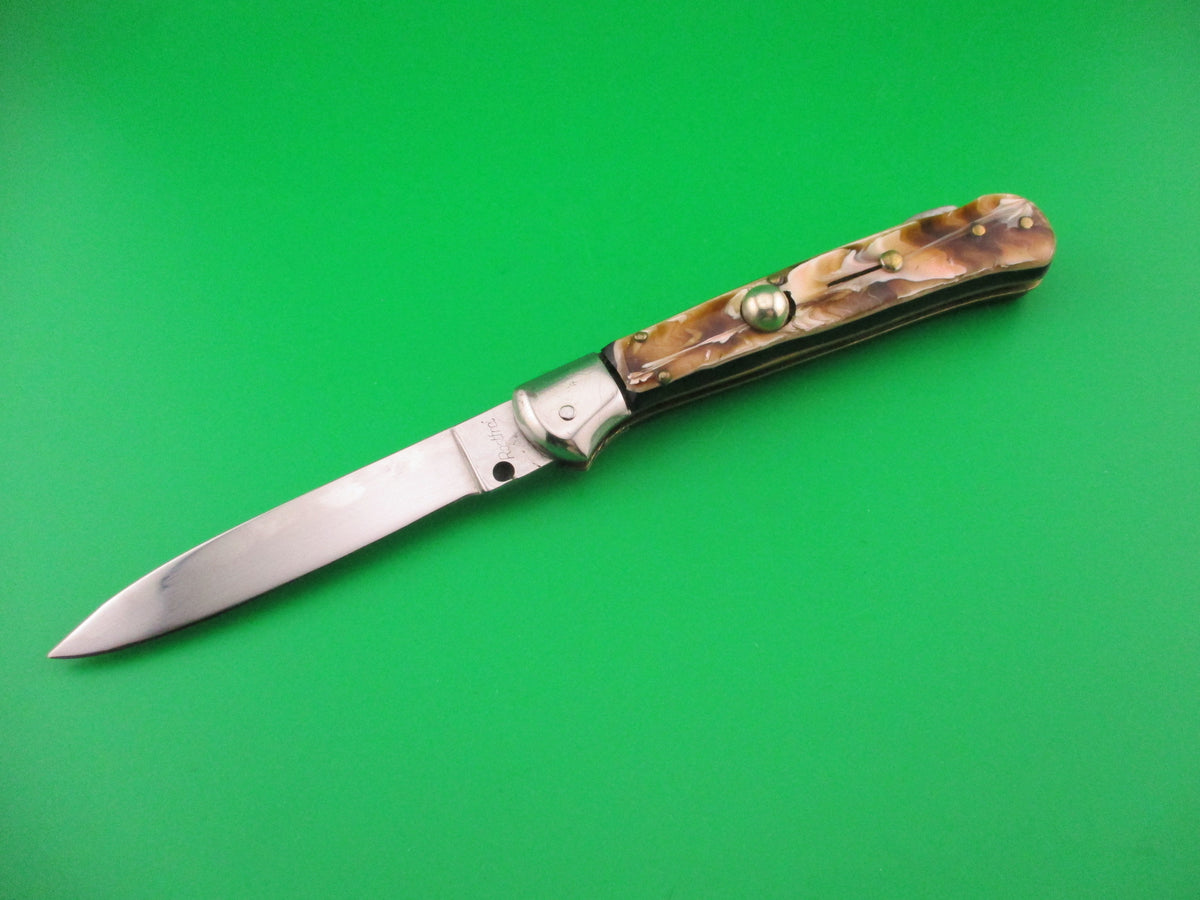 Rostfrei 20cm Italian Birds head Coffee & Cream lockback automatic knife