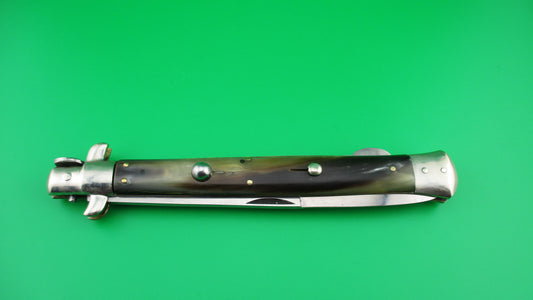 MADE ITALY 6 33cm Italian Backspring (Humpback) Brazilian horn conversion switchblade