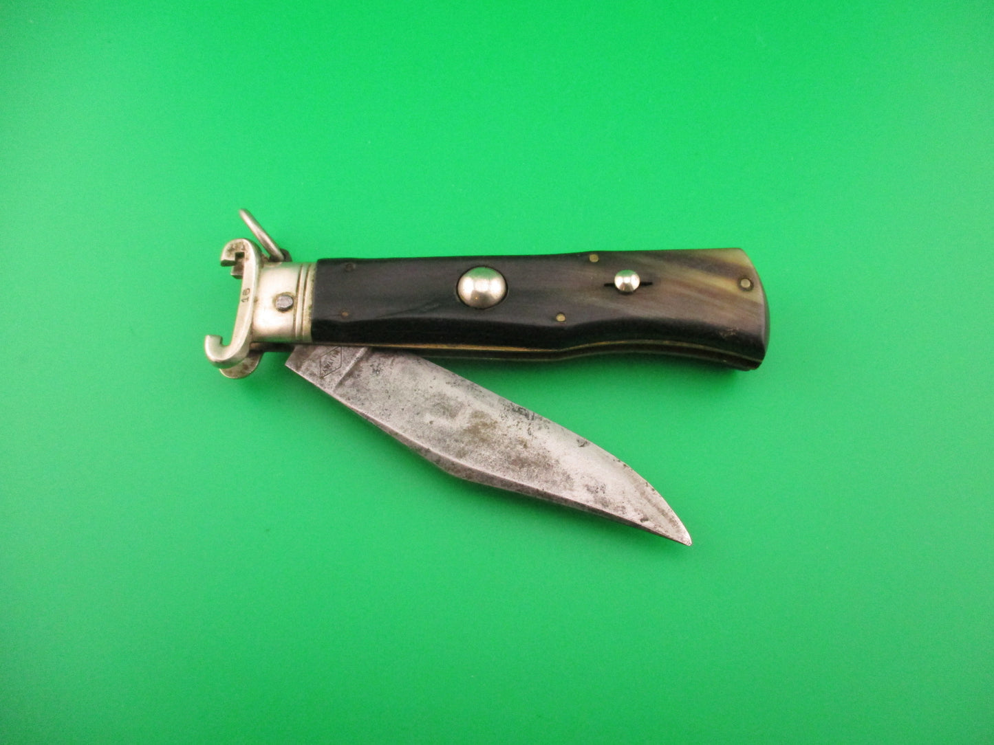 M I TALY INOX 20cm Italian Ring Pull Shellpuller Camper vintage 1950s automatic knife