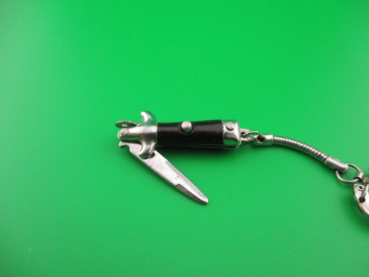 Bambi Keychain switchblade knife vintage plain black