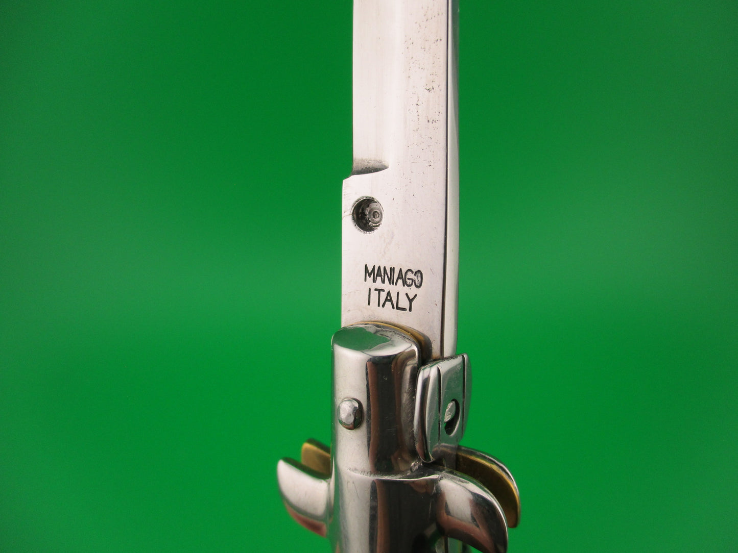 MANIAGO ITALY 18cm Italian Picklock Horn Stiletto automatic knife Red Dot