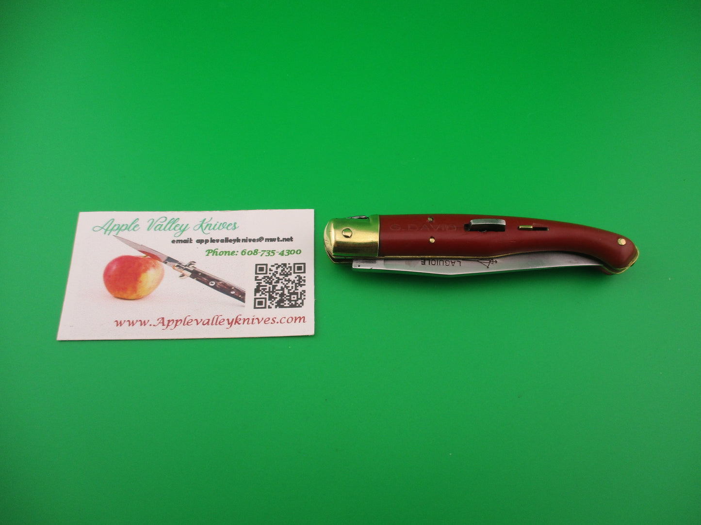 G DAVID LAGUIOLE EXTRA 20cm French RARE RED automatic knife Gimel Bargeon Arbalete
