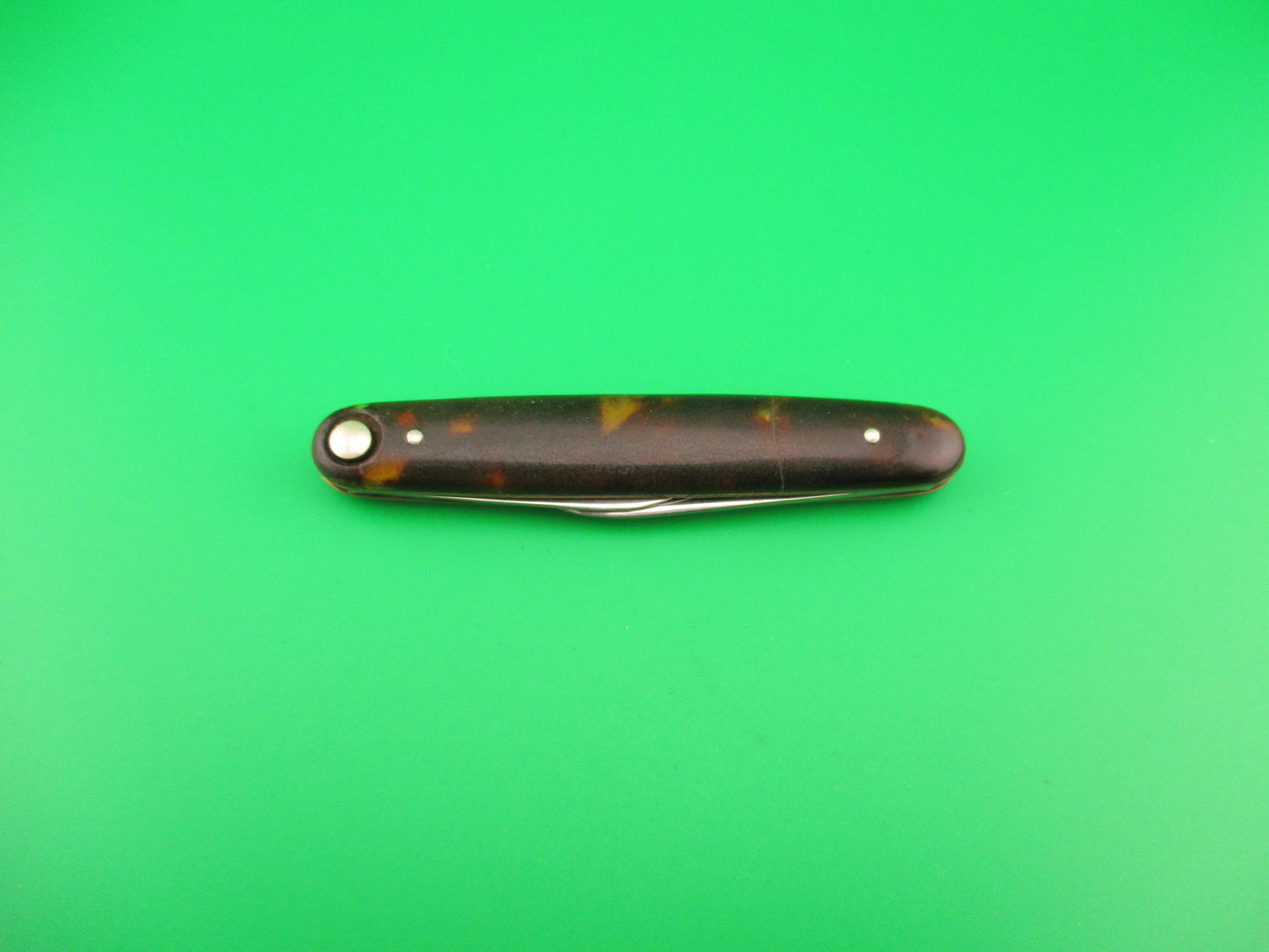 Press Button Knife Co #102 medium double Tortoise celluloid automatic knife