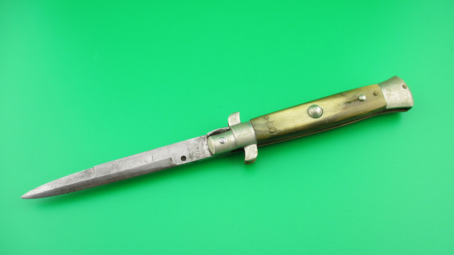 MADE IN ITALY 20cm Italian Picklock 1950s vintage automatic knife w bayonet blade