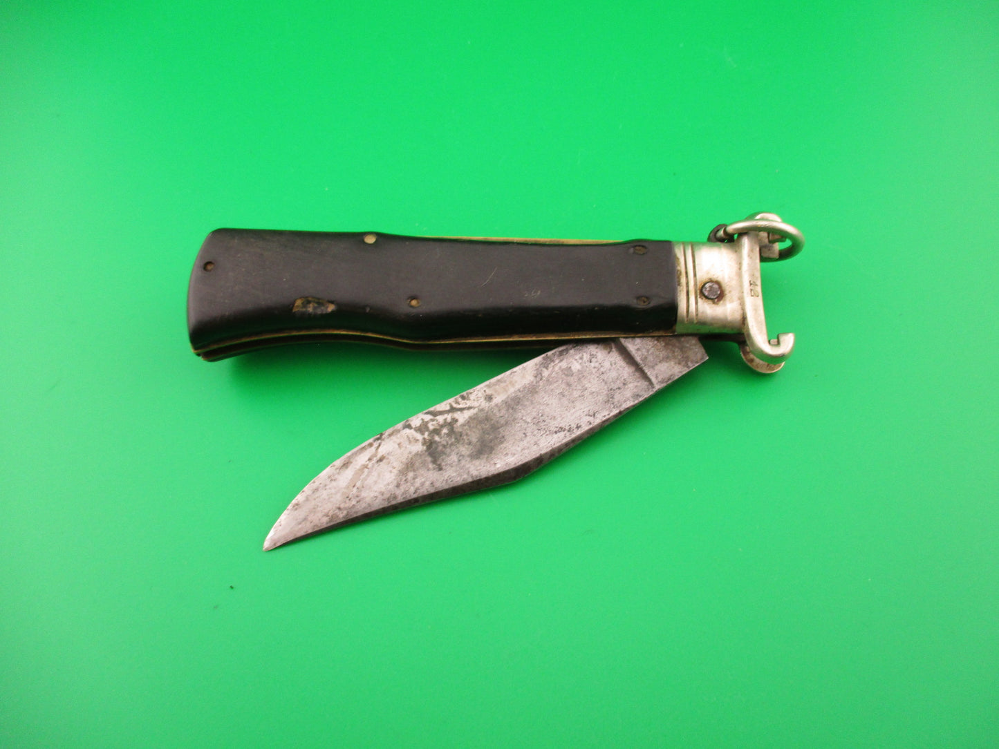 M I TALY INOX 20cm Italian Ring Pull Shellpuller Camper vintage 1950s automatic knife