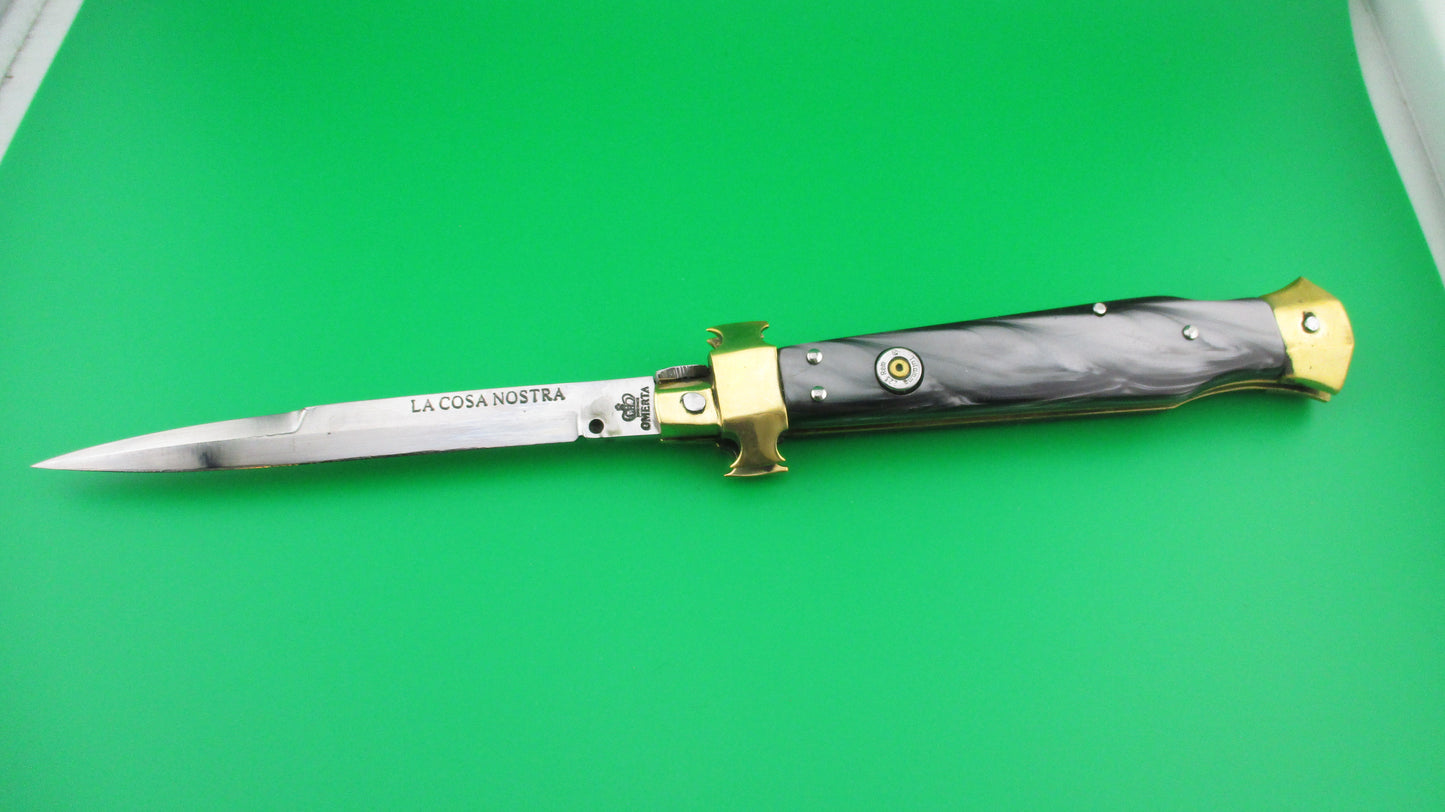 z LA COSA NOSTRA OMERTA 28cm .223 REM Tulammo Italian Custom Wasp switchblade picklock knife