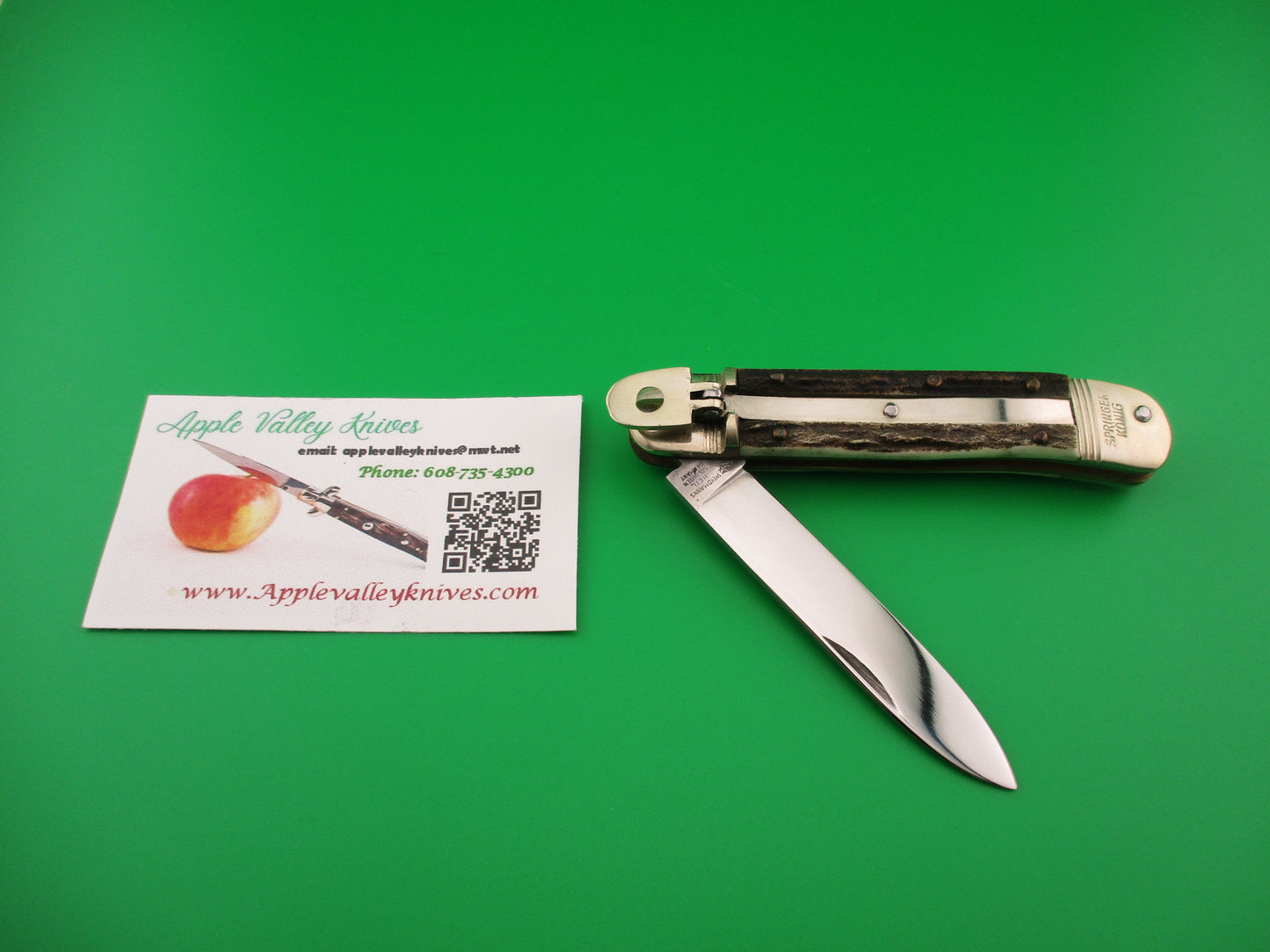 WEIDMANNS HEIL SOLINGEN GERMANY 10cm German Lever Stag automatic knife