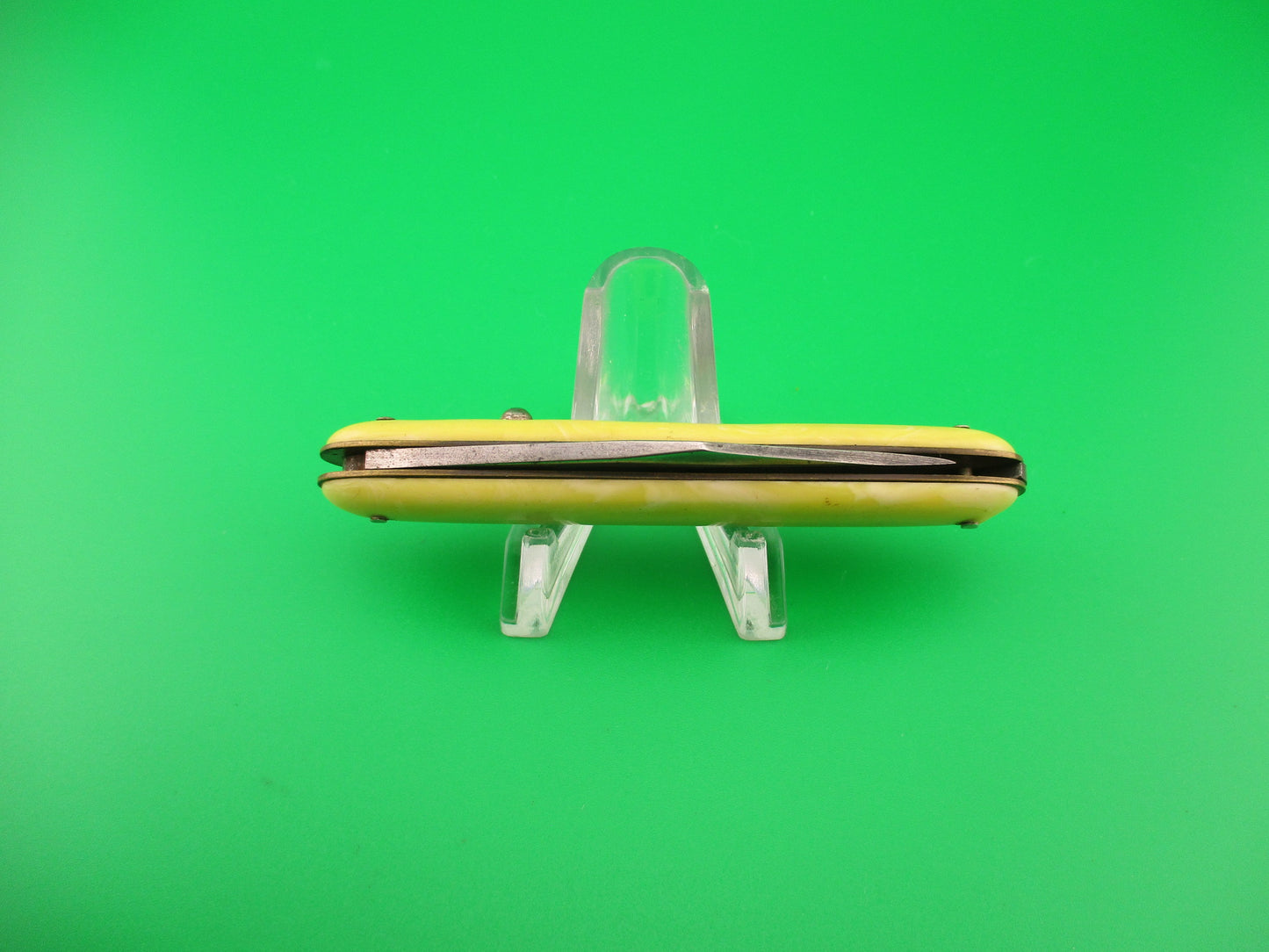 Colonial SHUR-SNAP Cigar Jack 2nd Gen Yellow saber clip blade early knife