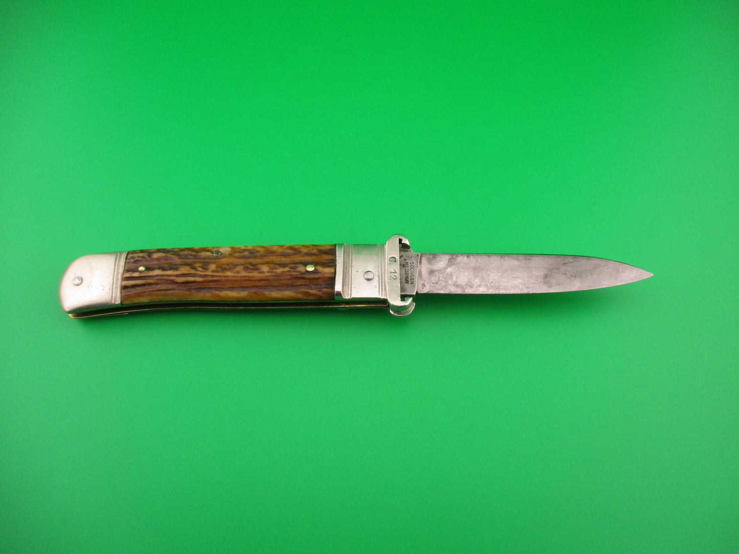 SOLINGEN MI GERMANY 20cm German Lever Shell puller automatic Johnny Cade knife