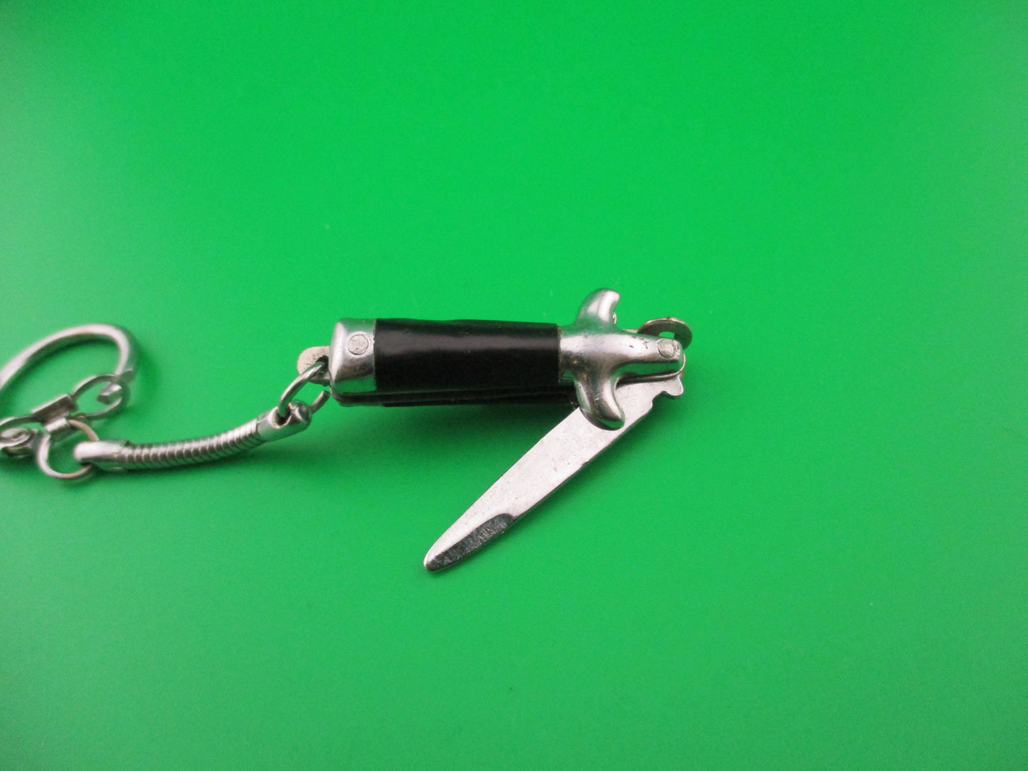 Bambi Keychain switchblade knife vintage plain black