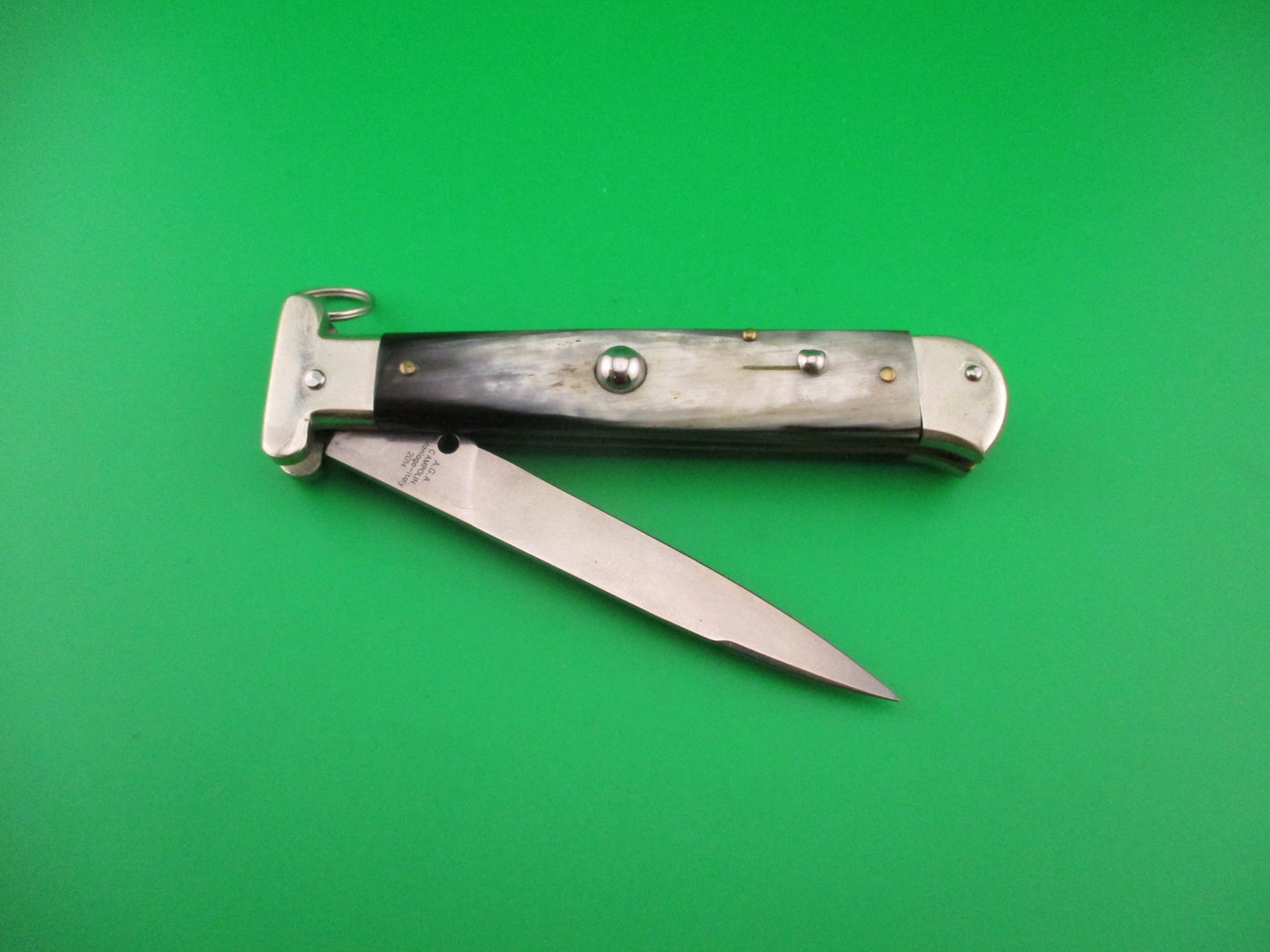 AGA CAMPOLIN 22cm Italian Francese Ringpull  horn automatic knife 2014