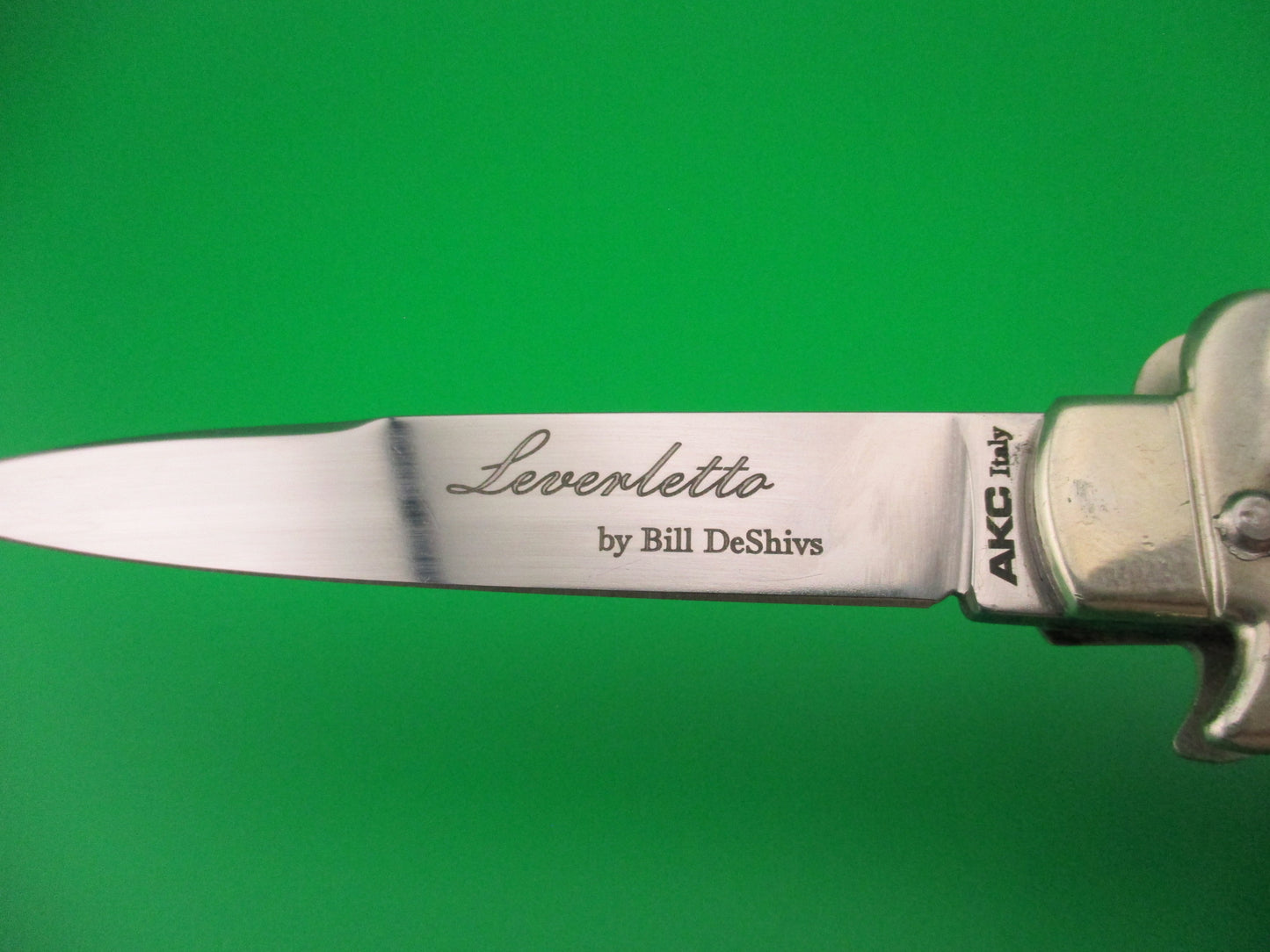 z Leverletto by Bill DeShivs AKC Italy 20cm Italian Stag lever guards automatic knife