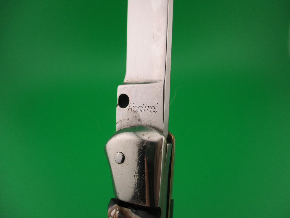 Rostfrei 20cm Italian Birds head Coffee & Cream lockback automatic knife