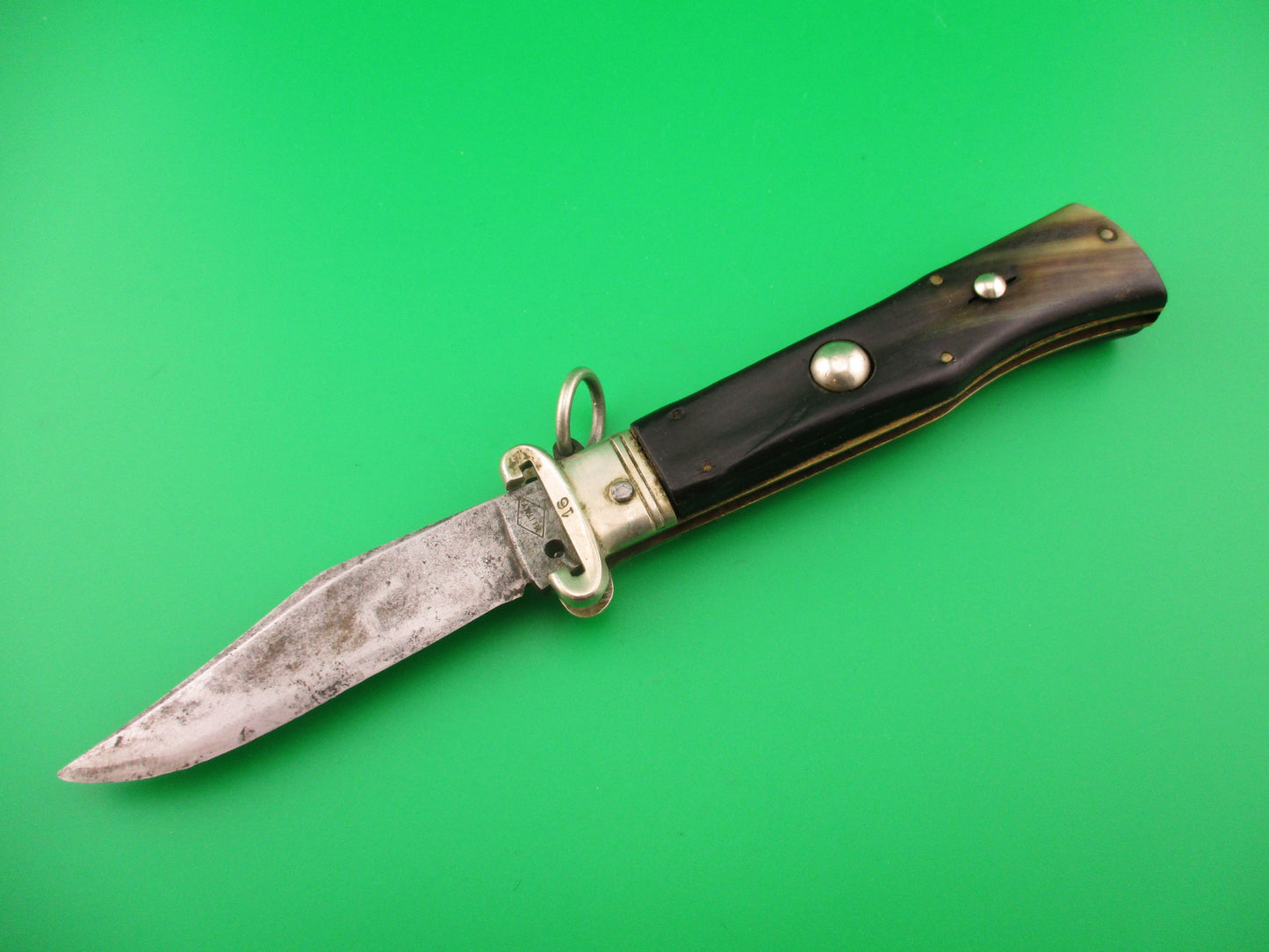 M I TALY INOX 20cm Italian Ring Pull Shellpuller Camper vintage 1950s automatic knife