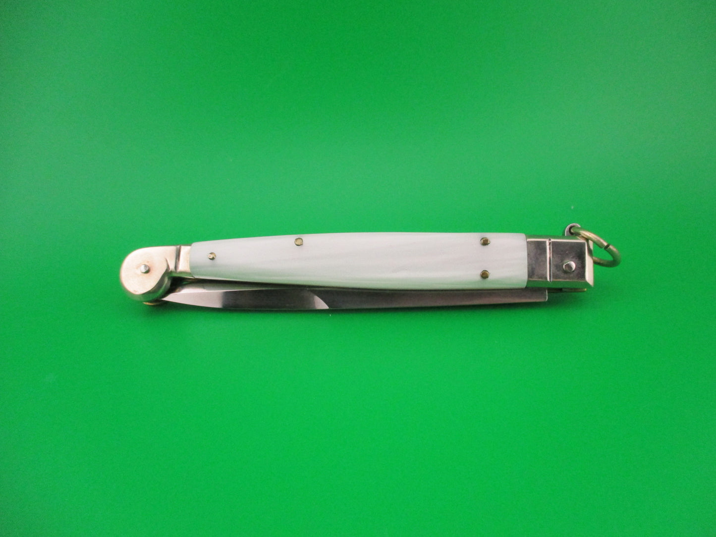 AGA CAMPOLIN ITALY 23cm Sicilian Pearlex ring pull automatic knife