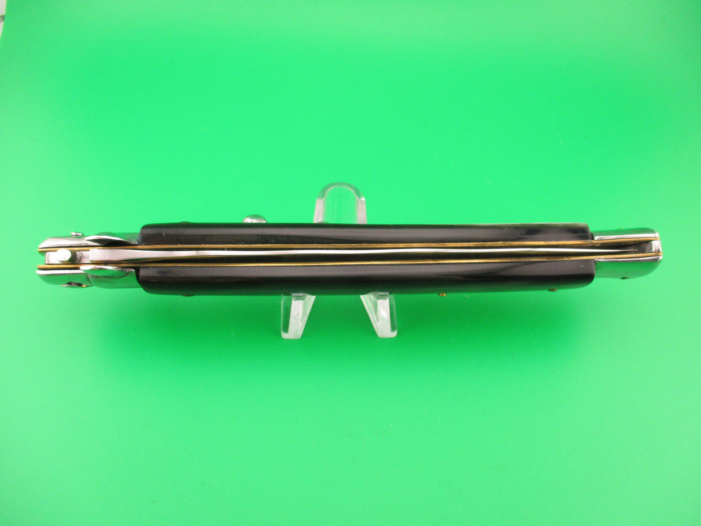 OSK MADE IN ITALY 33cm Italian KRIS swivel bolster Brazilian horn switchblade knife