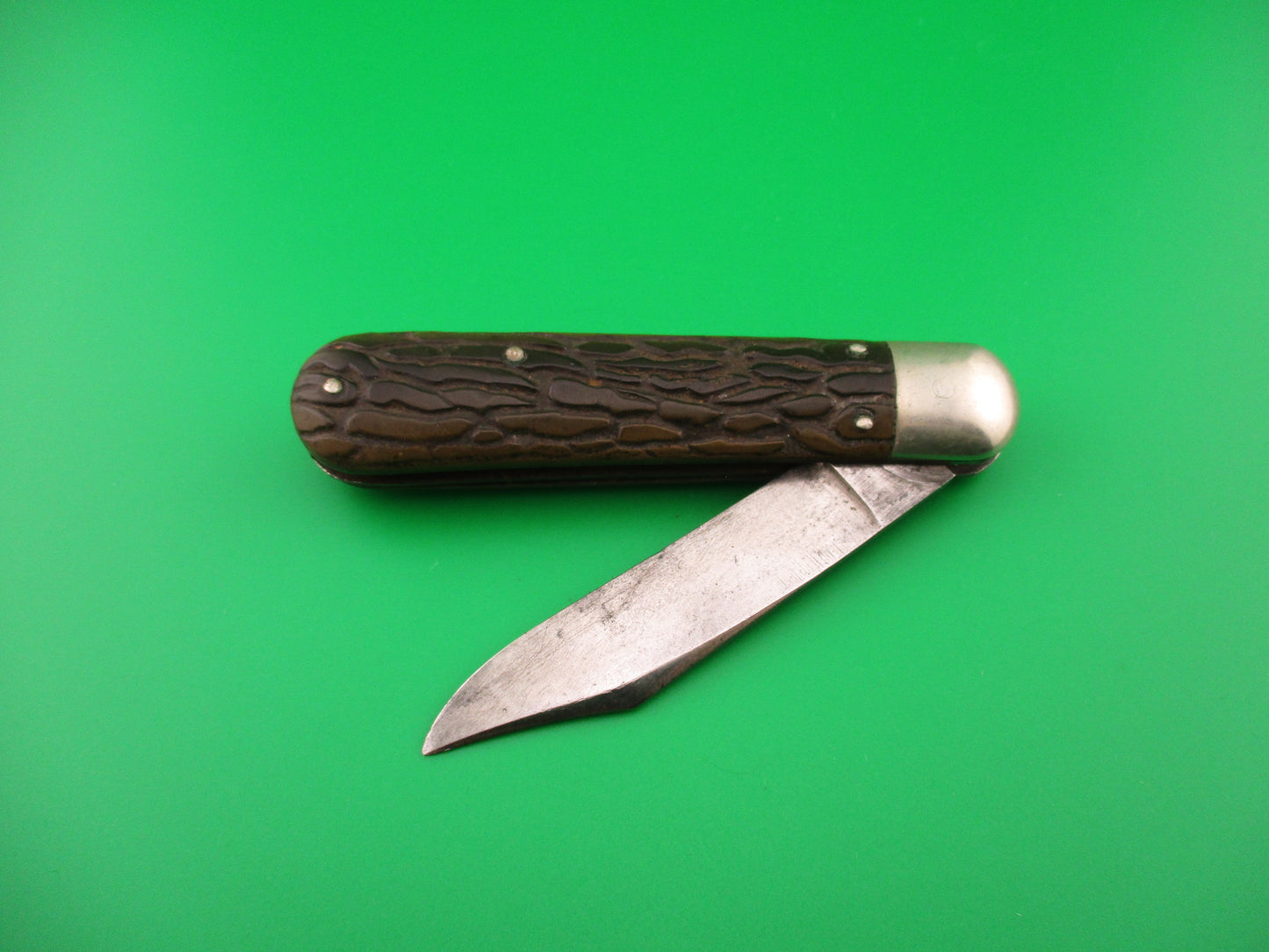 FLYLOCK #12000 Scout Clip blade Antique Automatic knife Brown