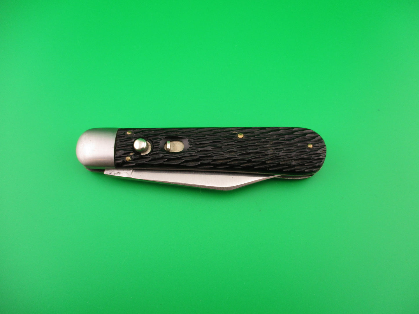 SCHRADE WALDEN NY #155 Scout Black Stagged vintage automatic knife