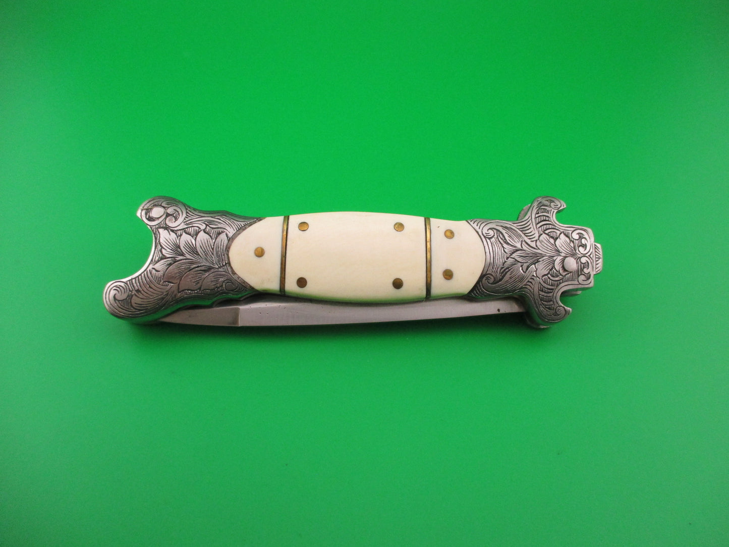 24cm Custom Reproduction of 19th century European Automatic Oval button knife